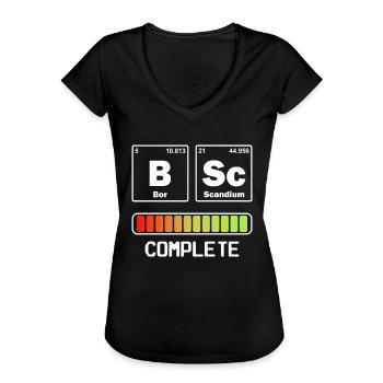 Bachelor Of Science B.Sc. Complete Abschluss Uni - Frauen Vintage T-Shirt - Schwarz - Vorne