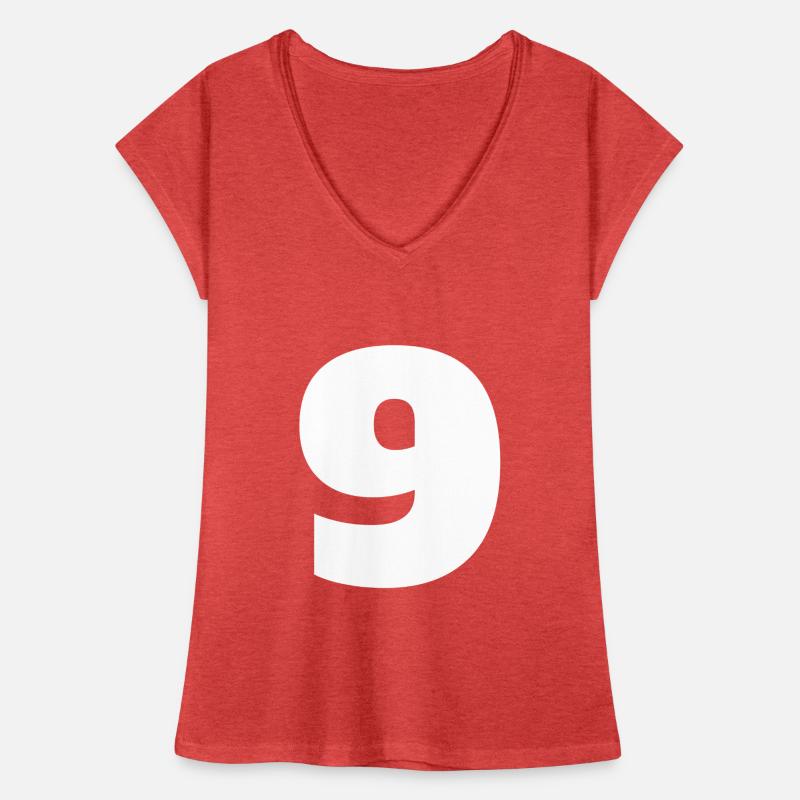 Nummer 9 Großbuchstaben Monogramm Frauen Vintage T-Shirt
