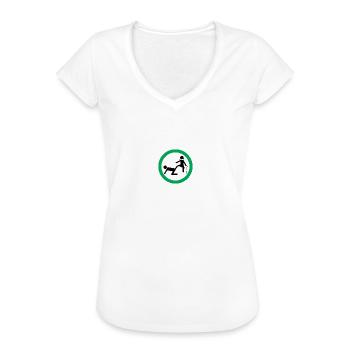 Devot - Frauen Vintage T-Shirt - Schwarz - Vorne - Danielle (179cm)