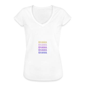 Diana Diana - T-shirt vintage Femme - noir - Devant - Danielle (179cm)