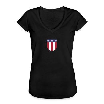 Armoiries des États-Unis - T-shirt vintage Femme - noir - Devant - Danielle (179cm)
