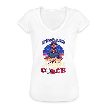 4. Juli Baseballtrainer Ehemann Vater Trainer - Frauen Vintage T-Shirt - Schwarz - Vorne - Danielle (179cm)