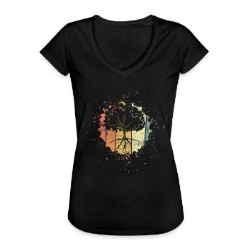 Climate Change Environmental Protection - Women's Vintage T-Shirt - black - Front - Danielle (179cm)