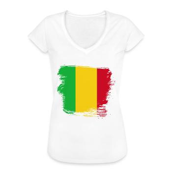 Drapeau du Mali - T-shirt vintage Femme - noir - Devant - Danielle (179cm)
