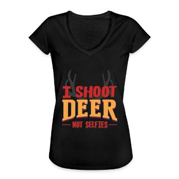 chasseur - T-shirt vintage Femme - noir - Devant - Danielle (179cm)