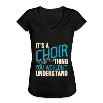 Chor - Frauen Vintage T-Shirt - Schwarz - Vorne - Danielle (179cm)