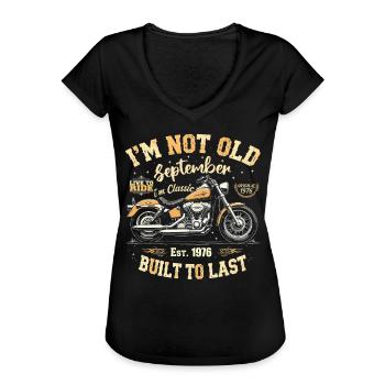 Geburtstag 1976 Jahrgang September 1976 Geschenk - Frauen Vintage T-Shirt - Schwarz - Vorne