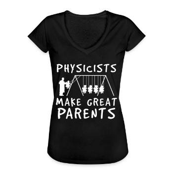 Physiker Eltern - Frauen Vintage T-Shirt - Schwarz - Vorne - Danielle (179cm)