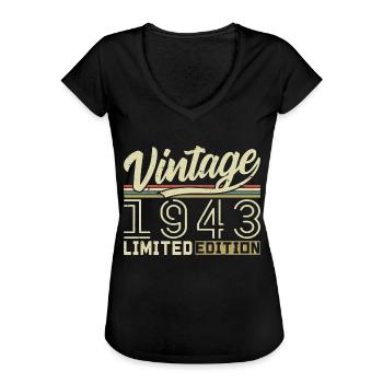 Legende seit 1943 Geboren 1943 Geburtstag 81 Jahre - Frauen Vintage T-Shirt - Schwarz - Vorne - Danielle (179cm)