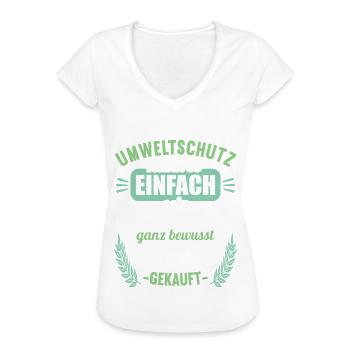 Anti Umweltschutz Parodie Umweltschutz - Frauen Vintage T-Shirt - Schwarz - Vorne - Danielle (179cm)