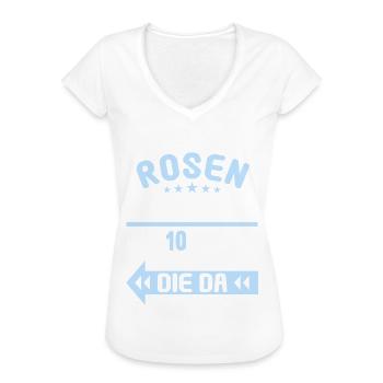 10 verheiratet Rosen Hochzeit 10.Hochzeitstag - Frauen Vintage T-Shirt - Schwarz - Vorne
