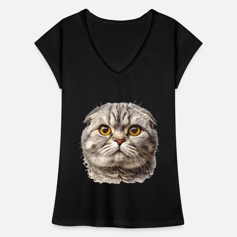Scottish Fold Kitten Scottish Fold chat T-shirt vintage Femme