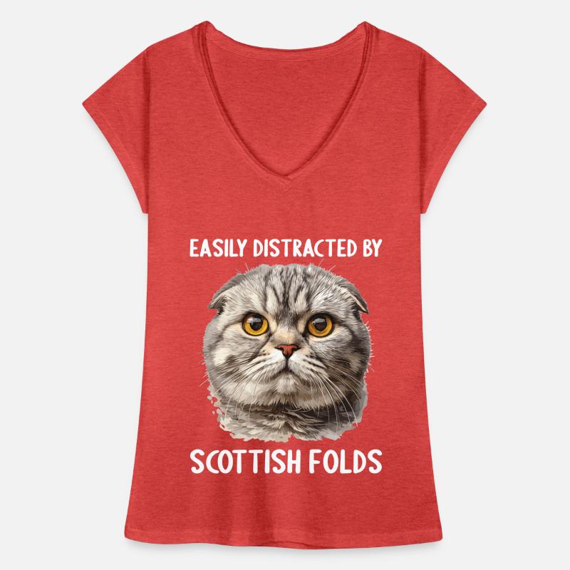 Scottish Fold chaton Scottish Fold chat T-shirt vintage Femme