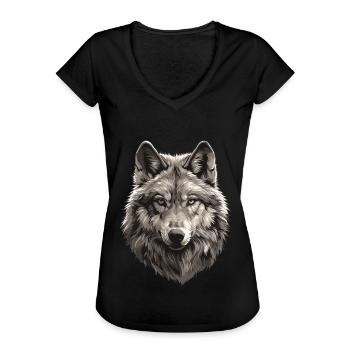 Loups Loup - T-shirt vintage Femme - noir - Devant - Danielle (179cm)