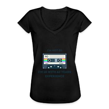 Retro -sarkastisches Alter Spruche - Frauen Vintage T-Shirt - Schwarz - Vorne - Danielle (179cm)