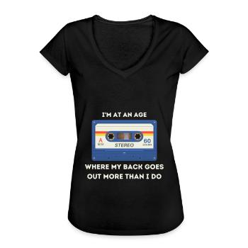 Retro -sarkastisches Alter Spruch - Frauen Vintage T-Shirt - Schwarz - Vorne - Danielle (179cm)
