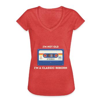 Retro -sarkastisches Alter Spruch - Frauen Vintage T-Shirt - Rot meliert - Vorne - Danielle (179cm)
