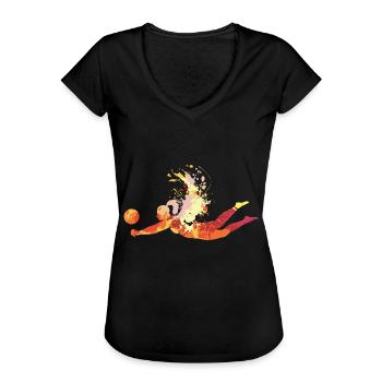 Volleyball - Frauen Vintage T-Shirt - Schwarz - Vorne - Danielle (179cm)