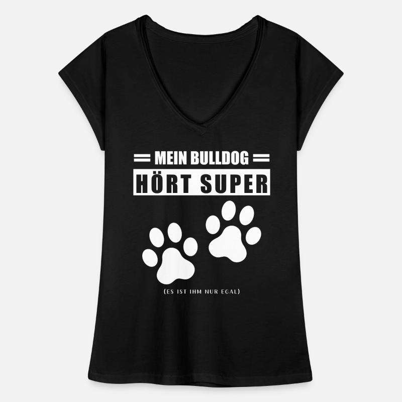 Bulldog Frauen Vintage T-Shirt