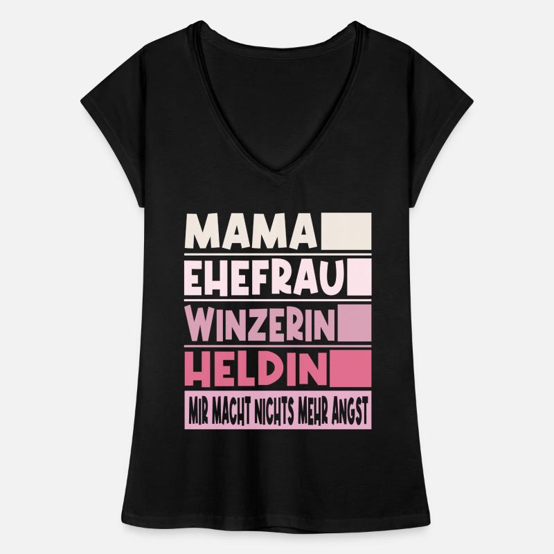 Winzerin Mama Ehefrau Heldin Frauen Vintage T-Shirt