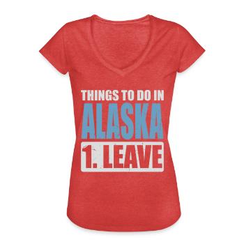 Alaska Memes - Women's Vintage T-Shirt - heather red - Front - Danielle (179cm)