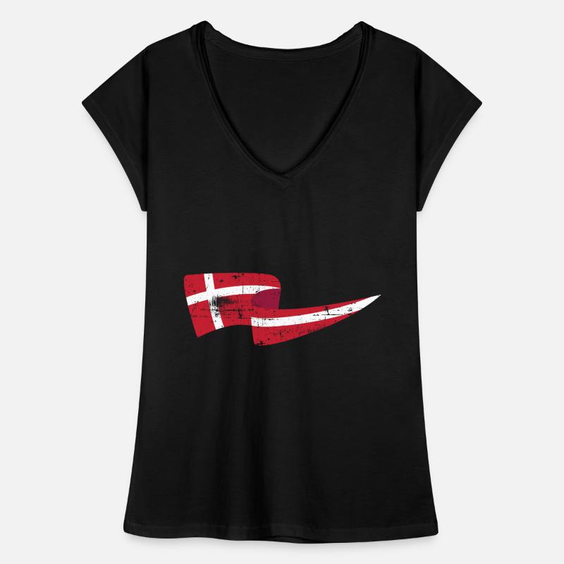 Drapeau danois T-shirt vintage Femme