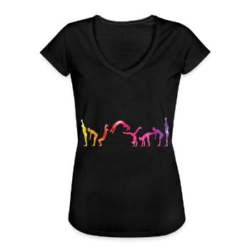 Art de la gymnastique - T-shirt vintage Femme - noir - Devant - Danielle (179cm)