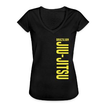 Brazilian Jiu Jitsu T-shirt BJJ Jiu-Jitsu - Women's Vintage T-Shirt - black - Front - Danielle (179cm)