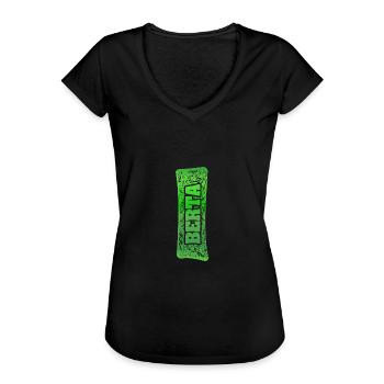 Nom de naissance Berta - T-shirt vintage Femme - noir - Devant - Danielle (179cm)