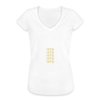 Année 1970 - T-shirt vintage Femme - noir - Devant - Danielle (179cm)