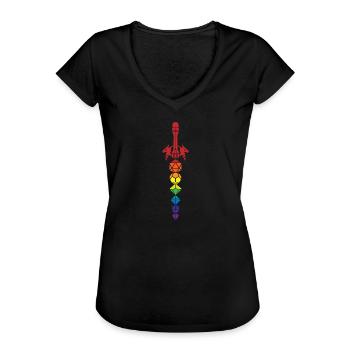 Roleplay nerd geek gift - Women's Vintage T-Shirt - black - Front - Danielle (179cm)