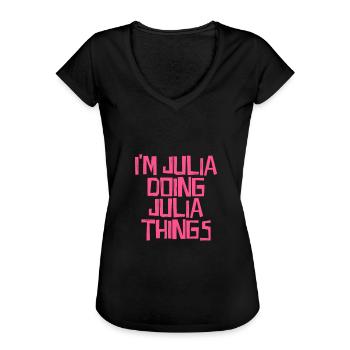 I'm Julia doing Julia things - Frauen Vintage T-Shirt - Schwarz - Vorne - Danielle (179cm)