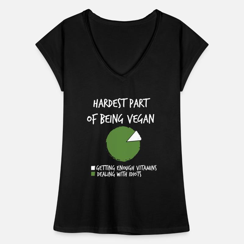 Vegan est difficile à traiter avec des idiots T-shirt vintage Femme