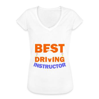 driving instructor - Women's Vintage T-Shirt - black - Front - Danielle (179cm)