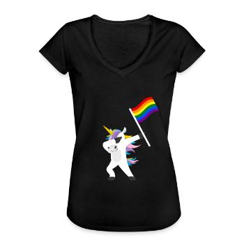 LGBT - T-shirt vintage Femme - noir - Devant - Danielle (179cm)