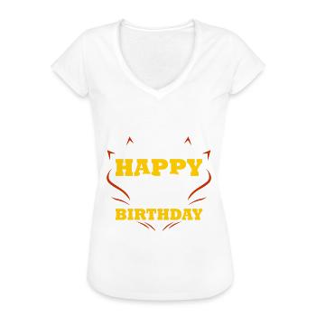 60e anniversaire - T-shirt vintage Femme - noir - Devant - Danielle (179cm)