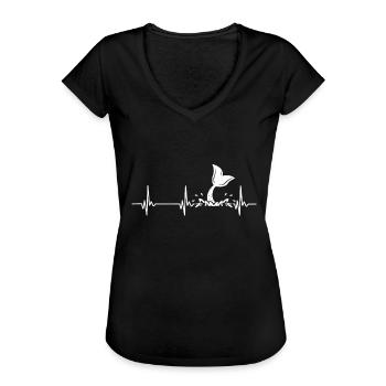 sirène - T-shirt vintage Femme - noir - Devant - Danielle (179cm)
