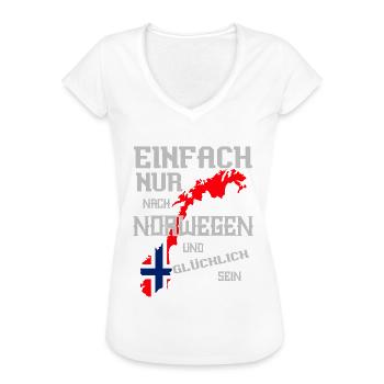 Norwegen - Frauen Vintage T-Shirt - Schwarz - Vorne - Danielle (179cm)
