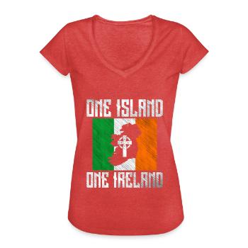 Ireland - Women's Vintage T-Shirt - heather red - Front - Danielle (179cm)