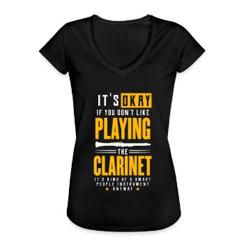clarinette - T-shirt vintage Femme - noir - Devant - Danielle (179cm)