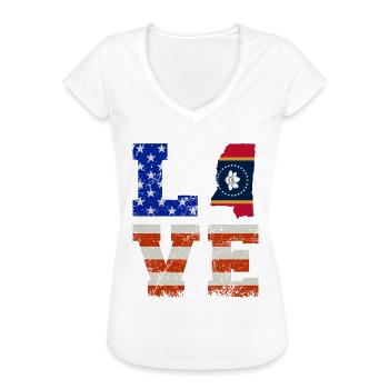Love Mississippi Gift - Women's Vintage T-Shirt - black - Front - Danielle (179cm)