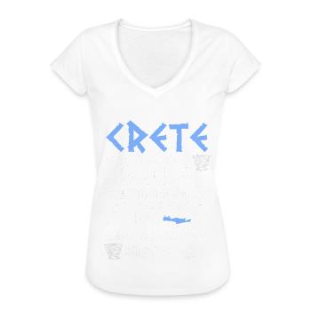 Crète Grèce Île - T-shirt vintage Femme - noir - Devant