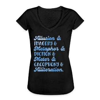 Amateurs de lecture de rats de bibliothèque - T-shirt vintage Femme - noir - Devant - Danielle (179cm)