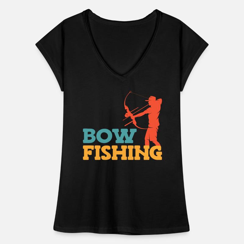 Bogenfischen Bogenjäger Fischjagd Bogen Frauen Vintage T-Shirt