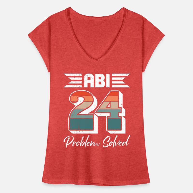 Abitur 2024 Abi Problem Solved Abiturient Women's Vintage T-Shirt