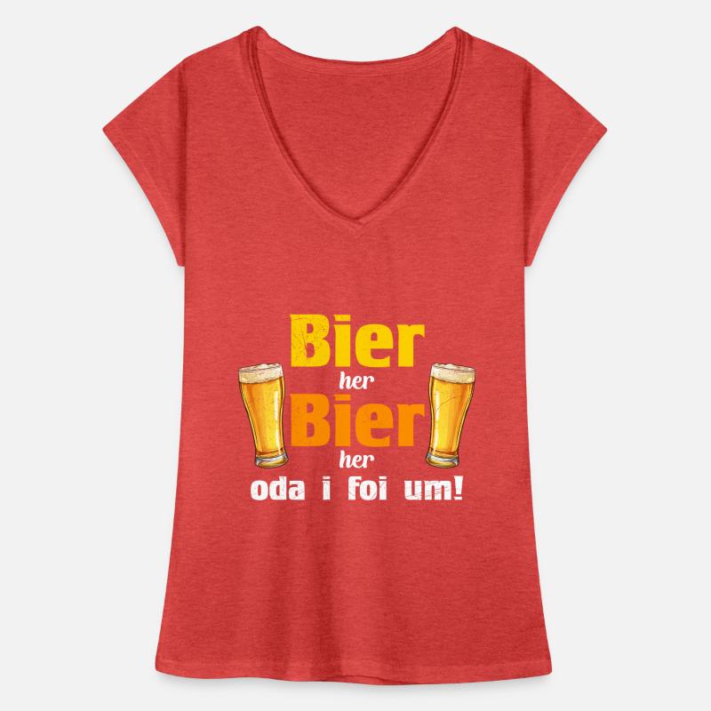 Bier her oder ich fall um Biertrinker Frauen Vintage T-Shirt