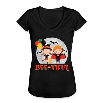 Halloween Kids BOO - TIFUL Halloween Costume - T-shirt vintage Femme - noir - Devant - Danielle (179cm)