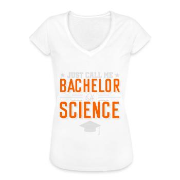 Abschluss Bachelor Master Uni FH Sponsion Geschenk - Frauen Vintage T-Shirt - Schwarz - Vorne - Danielle (179cm)