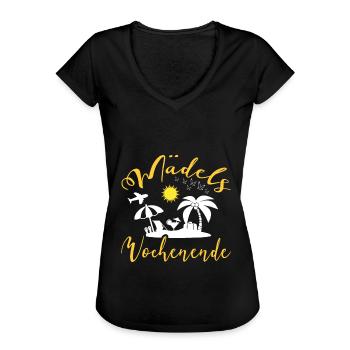 Mädelswochenende Mädelstrip Girls Trip Weekend - Frauen Vintage T-Shirt - Schwarz - Vorne