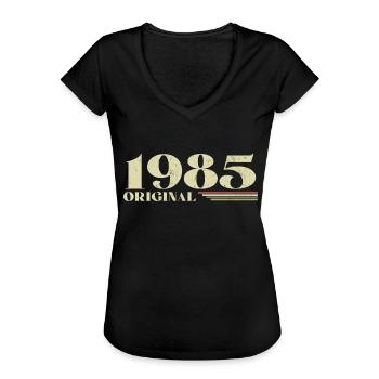 Original 1985 Vintage 1985 Fødselsdag 1985 Retro - Dame vintage T-shirt - sort - Foran